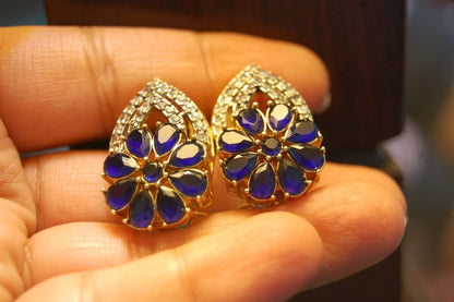 BLUE & ZIRCON EARRINGS