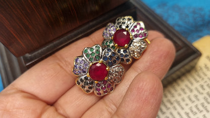MULTI FLORAL EARRINGS