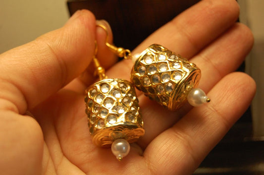 KUNDAN DHOLKI EARRINGS