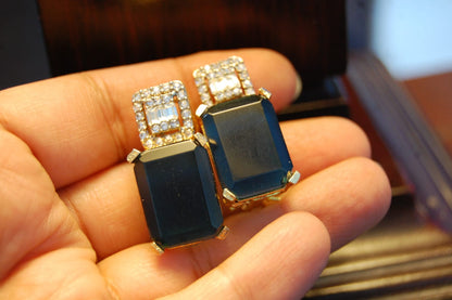 BLUE & ZIRCON EARRINGS