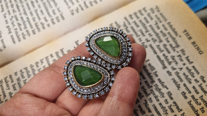GREEN ZIRCON EARRINGS