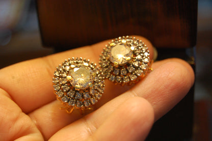 CHAMPAGNE ZIRCON EARRINGS