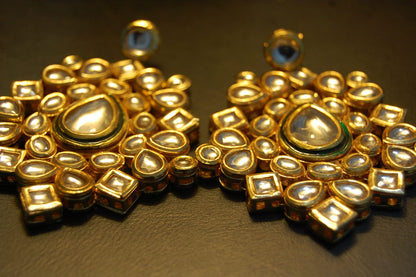INDIAN POLKI KUNDAN EARRINGS