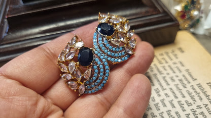 (Copy) ELEGANT FEROZA & BLUE EARRINGS
