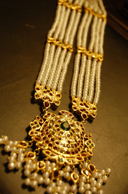 GREEN & RED KUNDAN MALA