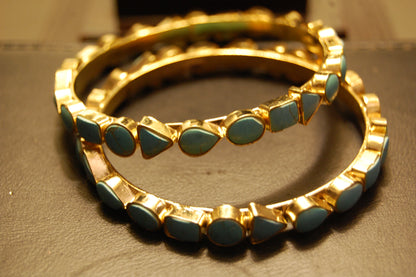 PAIR OF GORGEOUS FEROZA BANGLES