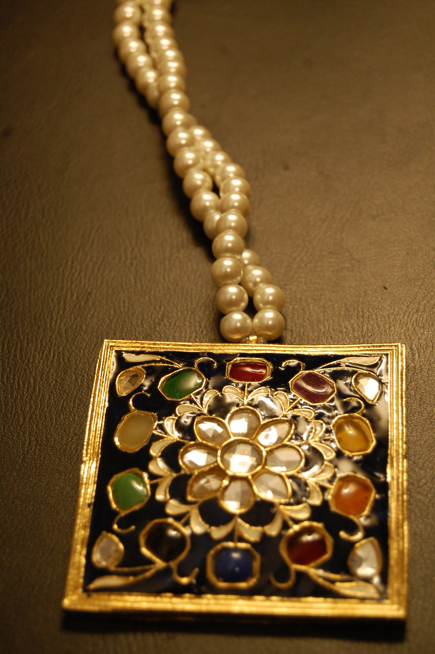 GORGEOUS MALA IN BLUE MEENA & MULTI STONES