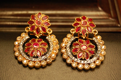 CHAAND BALAS IN RED & CHAMPAGNE