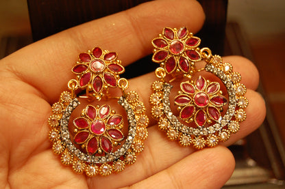 CHAAND BALAS IN RED & CHAMPAGNE