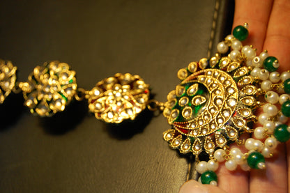 KUNDAN & MEENA BUTTON PATTI