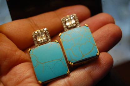 FEROZA & ZIRCON EARRINGS