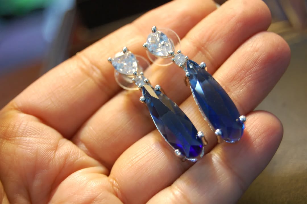 BLUE & ZIRCON EARRINGS