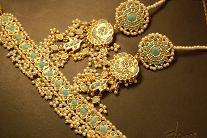 FEROZA & PEARLS CHOKER SET