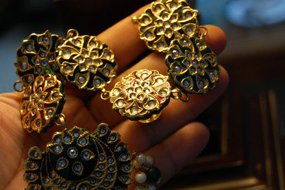 KUNDAN & MEENA BUTTON PATTI