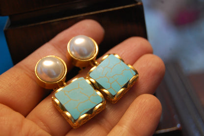 FEROZA PEARL EARRINGS