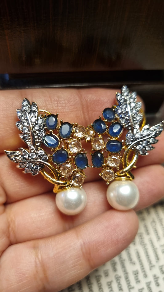 BLUE & ZIRCON EARRINGS