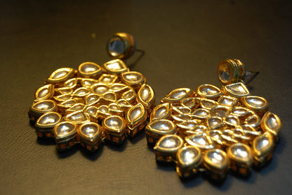 INDIAN POLKI KUNDAN EARRINGS