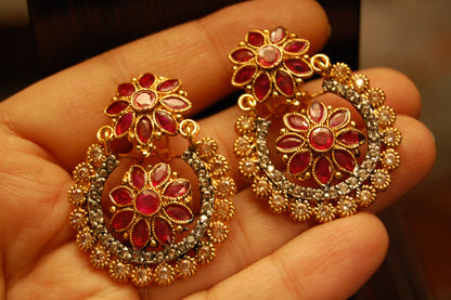 CHAAND BALAS IN RED & CHAMPAGNE