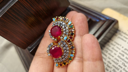 MULTI & ZIRCON EARRINGS