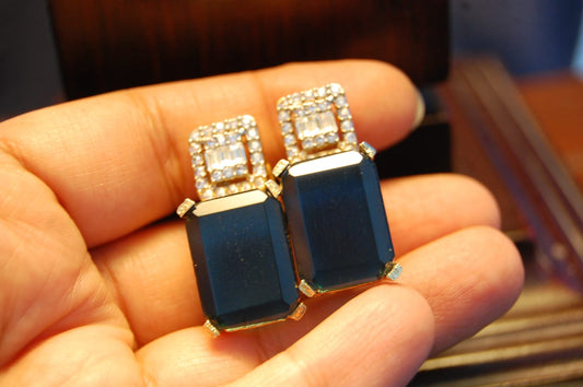 BLUE & ZIRCON EARRINGS