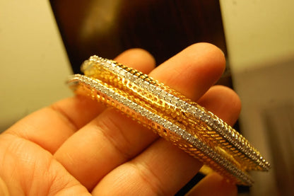 PAIR OF ZIRCON BANGLES