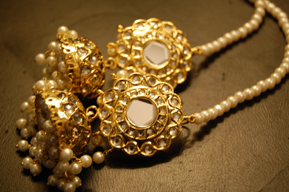 TRADITIONAL GREEN & KUNDAN JHUMKAS
