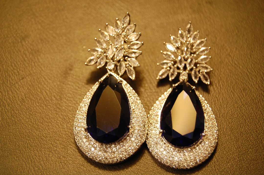 SAPPHIRE BLUE ZIRCON EARRINGS
