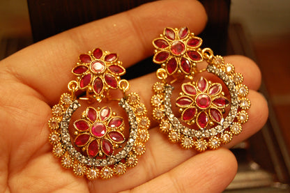 CHAAND BALAS IN RED & CHAMPAGNE