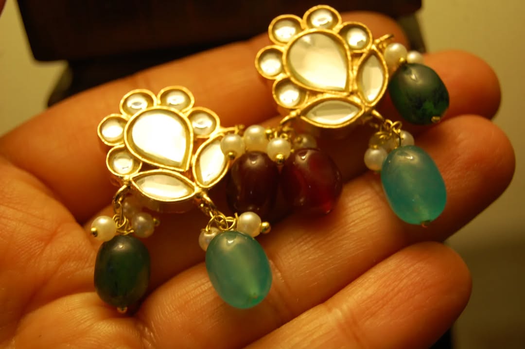 MULTI KUNDAN EARRINGS
