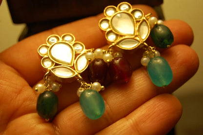 MULTI KUNDAN EARRINGS