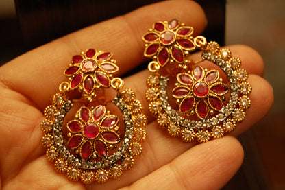 CHAAND BALAS IN RED & CHAMPAGNE