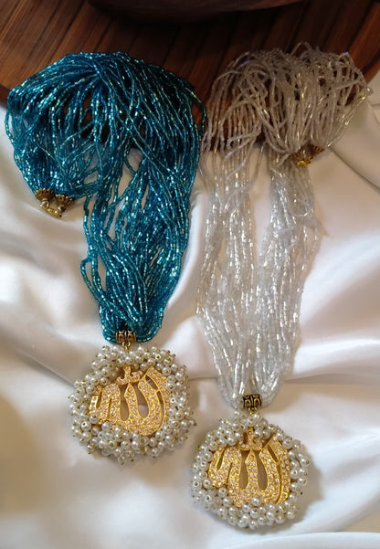 CALLIGRAPHIC PENDENT IN FEROZY MALA