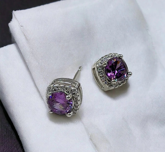 PURPLE SMALL EARRINGS