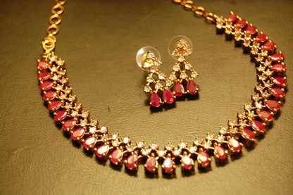 DELICATE RED & ZIRCON SET