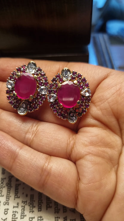 ZIRCON RED EARRINGS