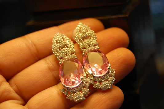 PINK ZIRCON EARRINGS