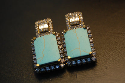 FEROZA & ZIRCON EARRINGS