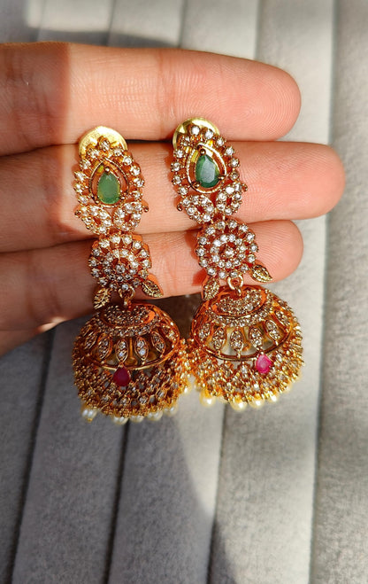 INDIAN ZIRCON JHUMKAS