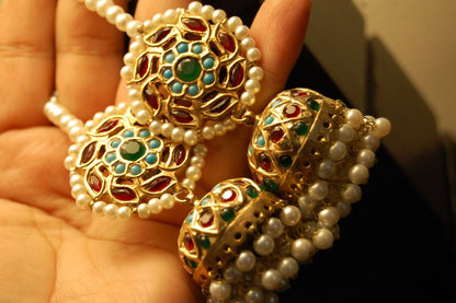 MULTI STONE JHUMKAS
