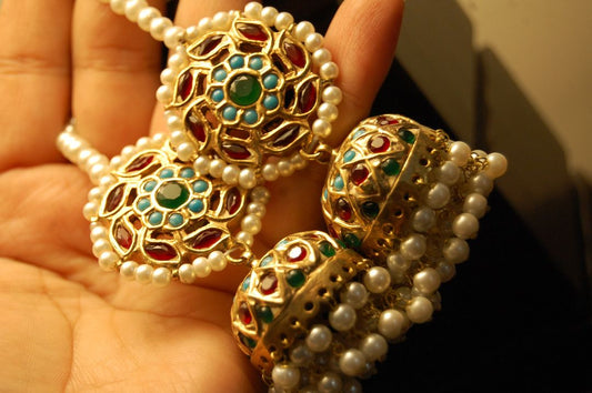 MULTI STONE JHUMKAS