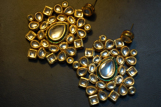 INDIAN POLKI KUNDAN EARRINGS