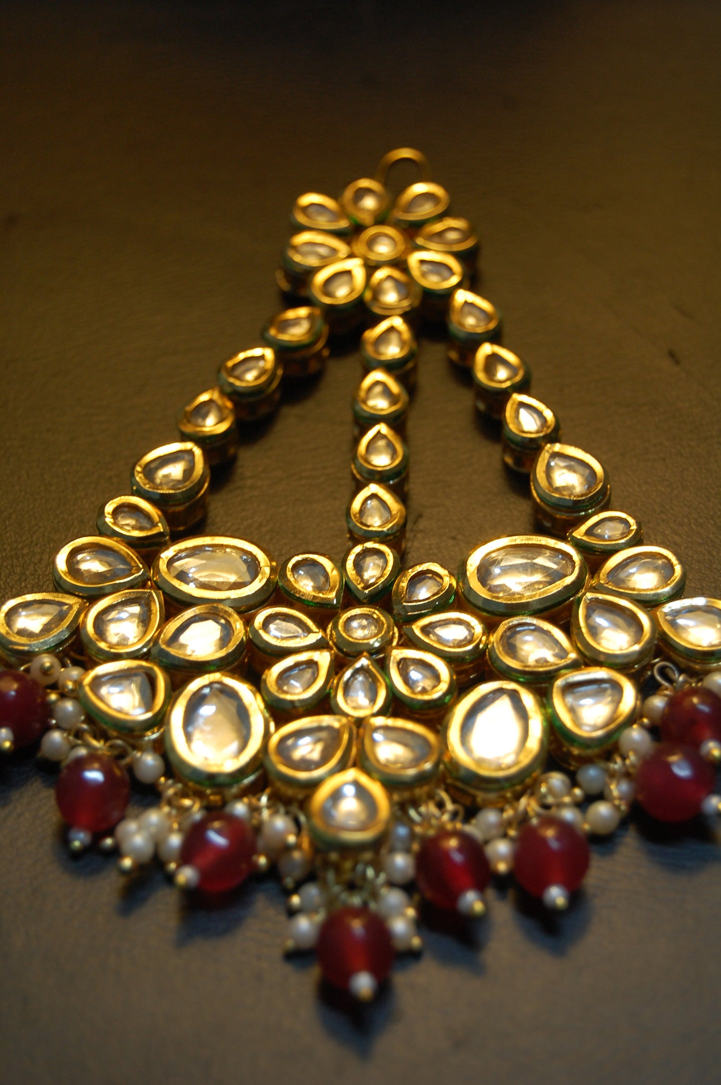 GORGEOUS RED & KUNDAN JHOOMAR