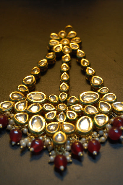 GORGEOUS RED & KUNDAN JHOOMAR