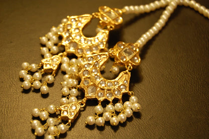 KUNDAN EARRINGS WITH PEARLS