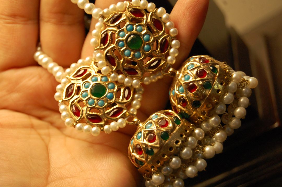MULTI STONE JHUMKAS