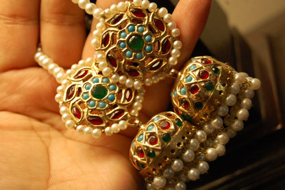 MULTI STONE JHUMKAS