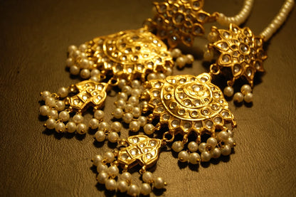 KUNDAN & PEARLS MAGAR EARRINGS