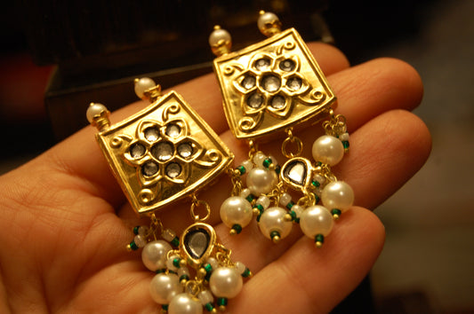 KUNDAN & PEARL EARRINGS