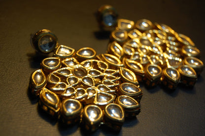 INDIAN POLKI KUNDAN EARRINGS