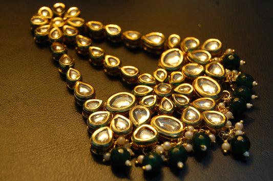 GORGEOUS GREEN & KUNDAN JHOOMAR